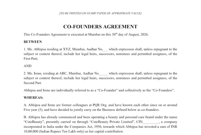 draft contracts and legal agreements